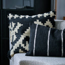 House Doctor Wulo Black/Off-White Cushion - Journey East