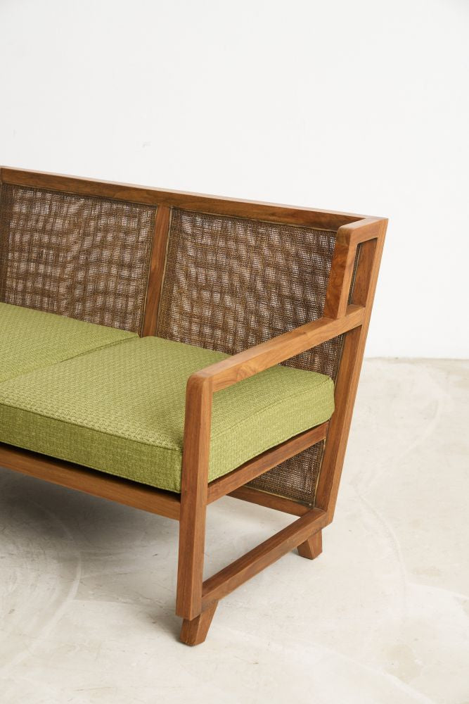 Art Deco Rattan Sofa - Journey East