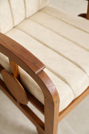 Art Deco Armchair Off-White - Journey East