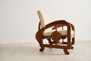 Art Deco Armchair Off-White - Journey East