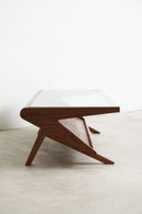 Magazine Rack Glass Coffee Table - Journey East