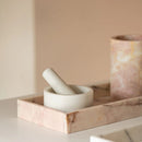 Stoned Pink Rectangular Tray - Journey East