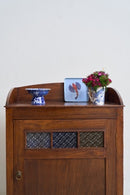 Vintage Cabinet With Coloured Glass