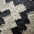 House Doctor Wulo Black/Off-White Cushion - Journey East