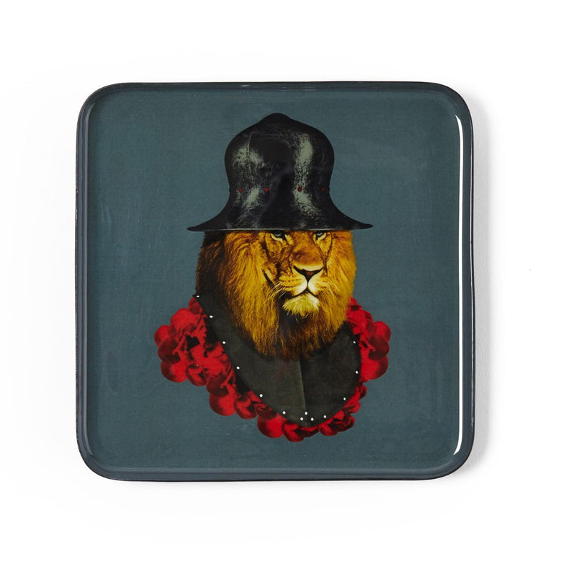 Gangzai Lion Quichotte Square Trinket Tray - Journey East