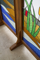Art Nouveau Revival Stained Glass Divider - Room Dividers - Designer Furniture Tan Boon Liat