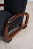 Art Deco Streamline Moderne Armchair with Hoop Arms - Arm Chairs, Recliners & Sleeper Chairs - Designer Furniture Tan Boon Liat