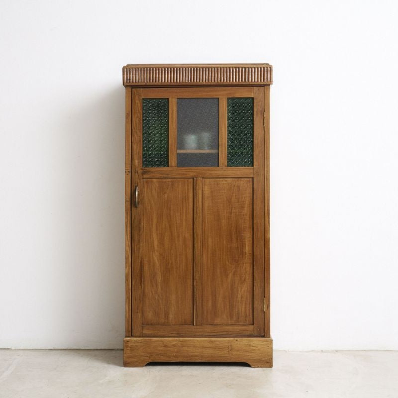 Art Deco Cabinet With Vintage Coloured Glass - Journey East