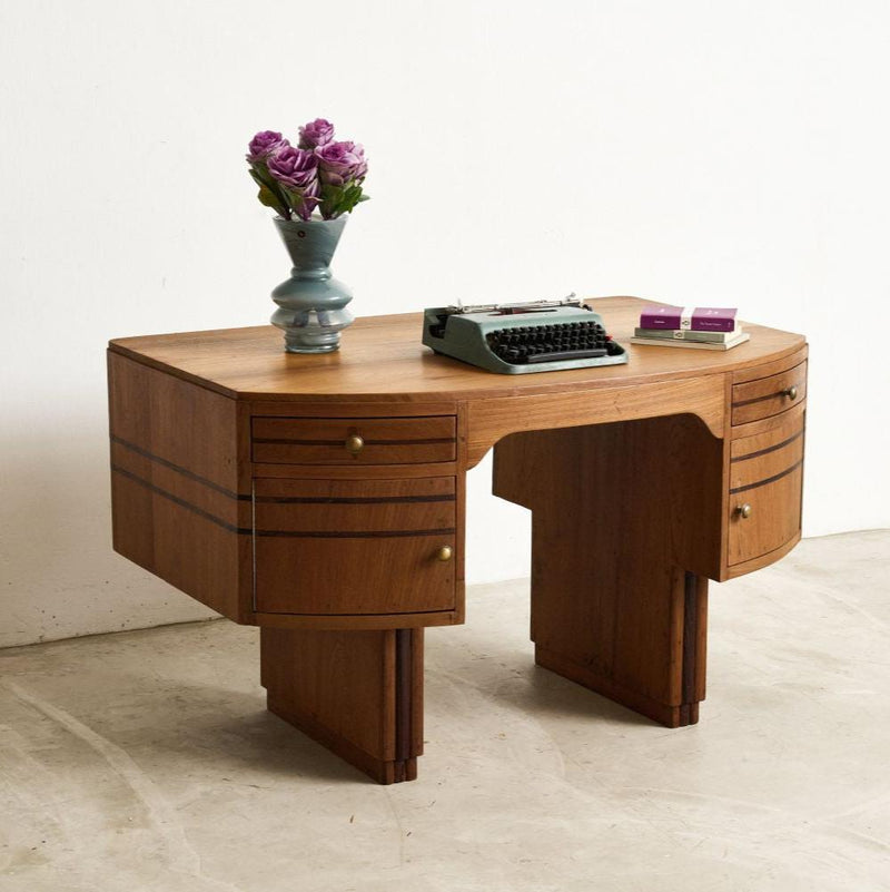 Art Deco Curved Desk