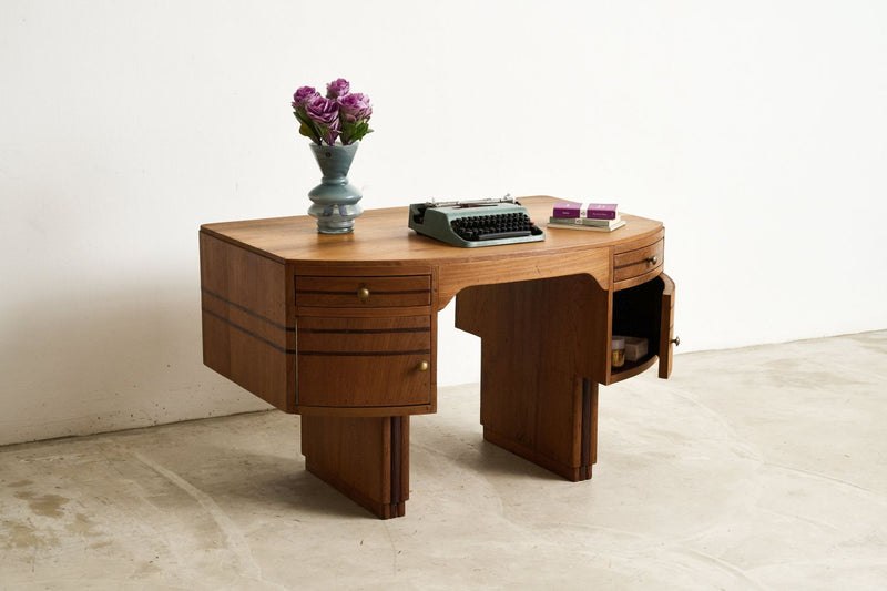 Art Deco Curved Desk