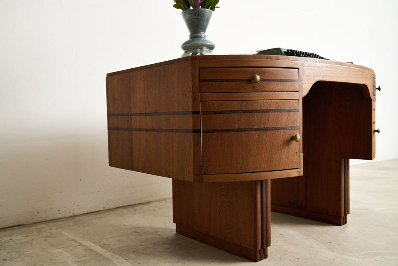 Art Deco Curved Desk