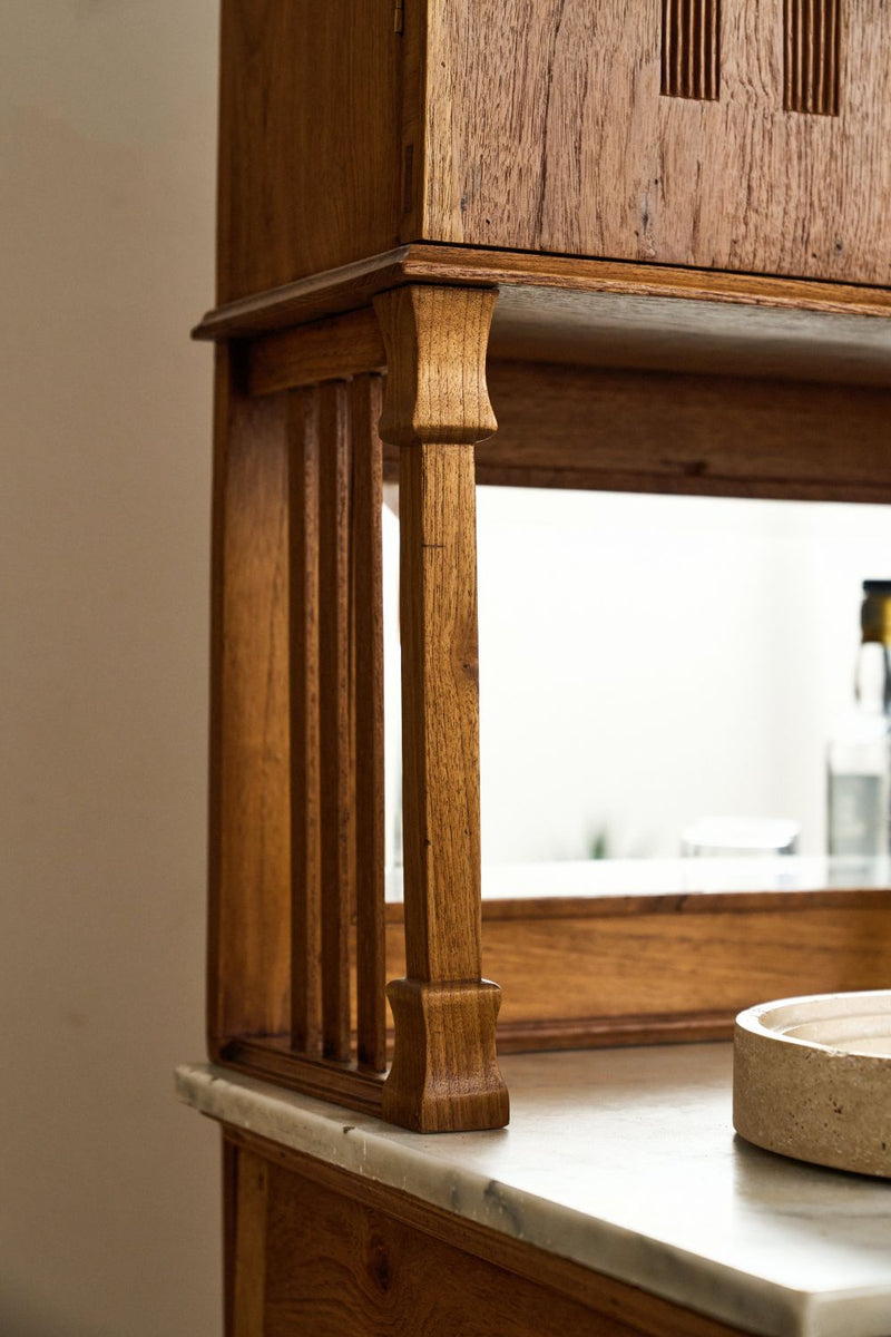 Art Nouveau Cabinet with Marble Top