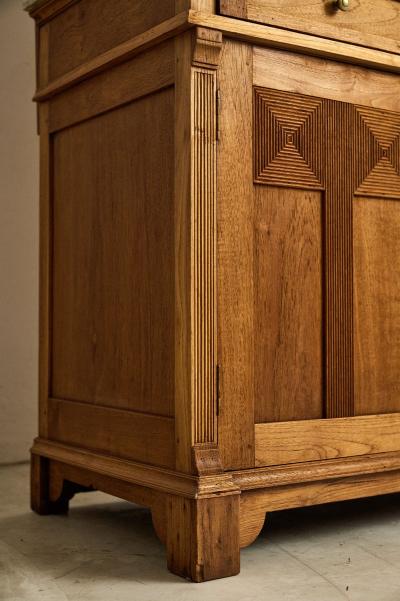 Art Nouveau Cabinet with Marble Top