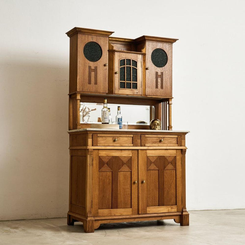 Art Nouveau Cabinet with Marble Top