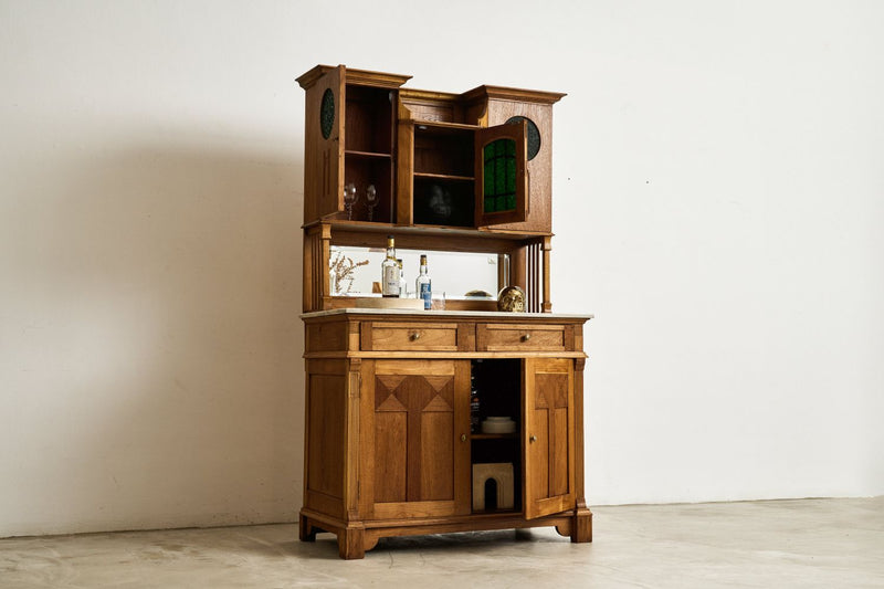 Art Nouveau Cabinet with Marble Top