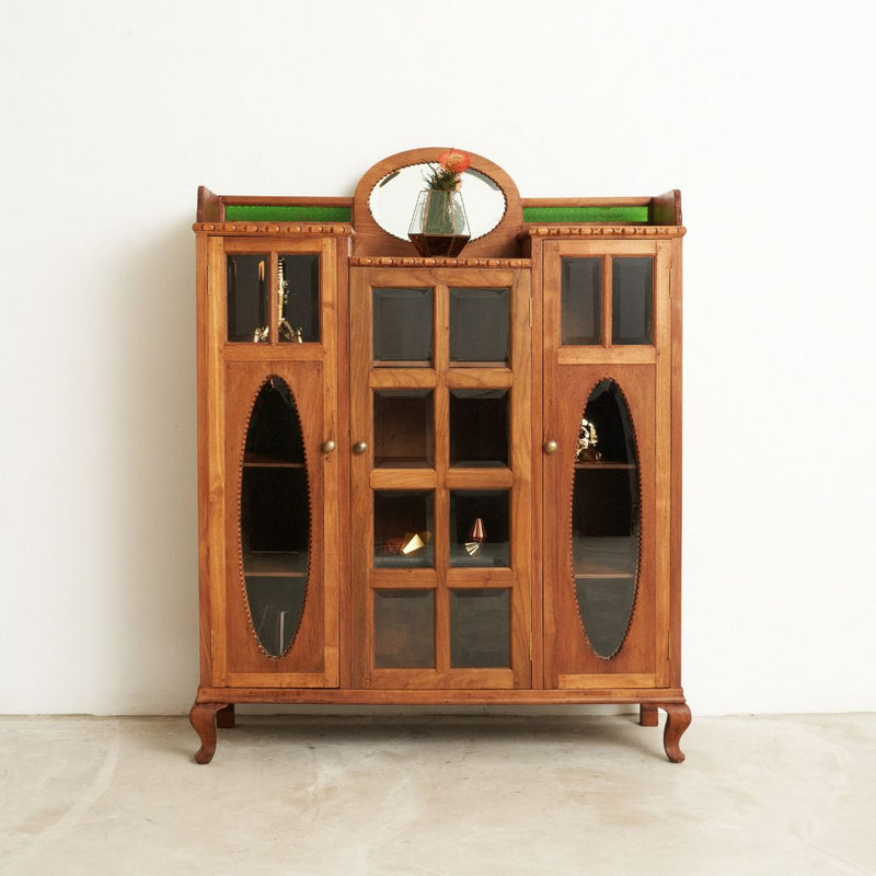 Beveled Accent Glass Cabinet - Journey East