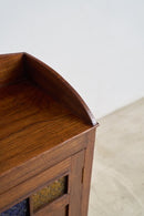 Vintage Cabinet With Coloured Glass