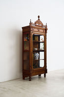 European Revival Style Cabinet with Painted Glass
