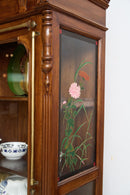 European Revival Style Cabinet with Painted Glass