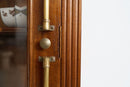 European Revival Style Cabinet with Painted Glass
