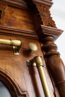European Revival Style Cabinet with Painted Glass