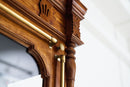 European Revival Style Cabinet with Painted Glass