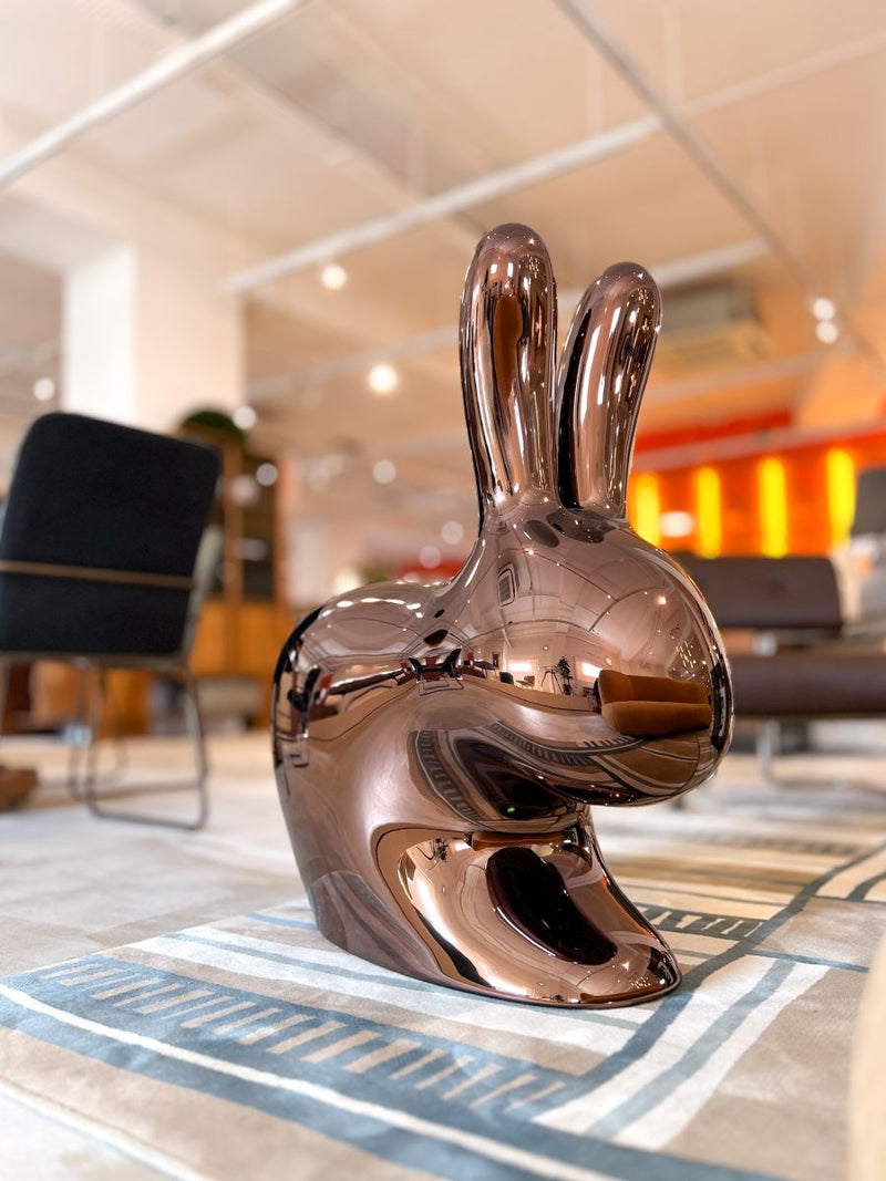 Clearance: Qeeboo Rabbit Chair Metal Finish Copper - Journey East