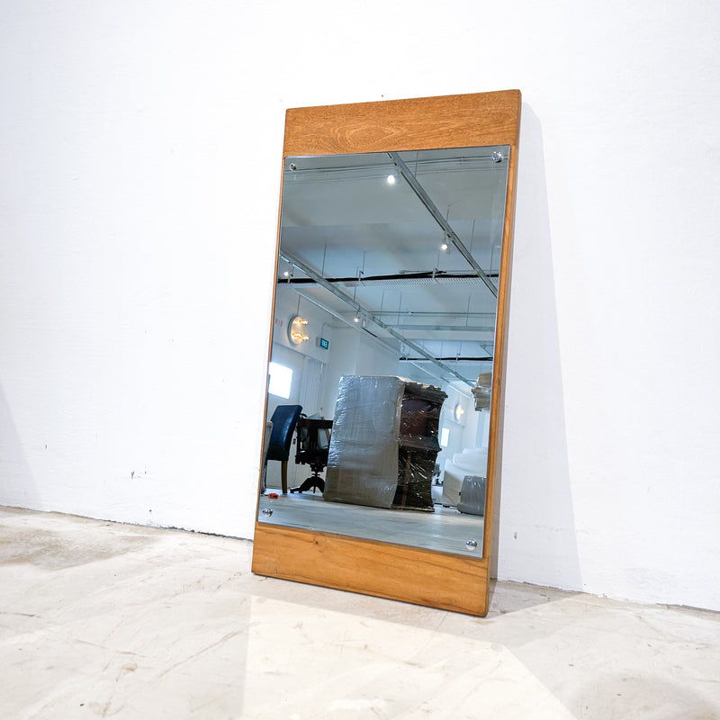 Clearance: Teak Wood Mirror 45x90cm