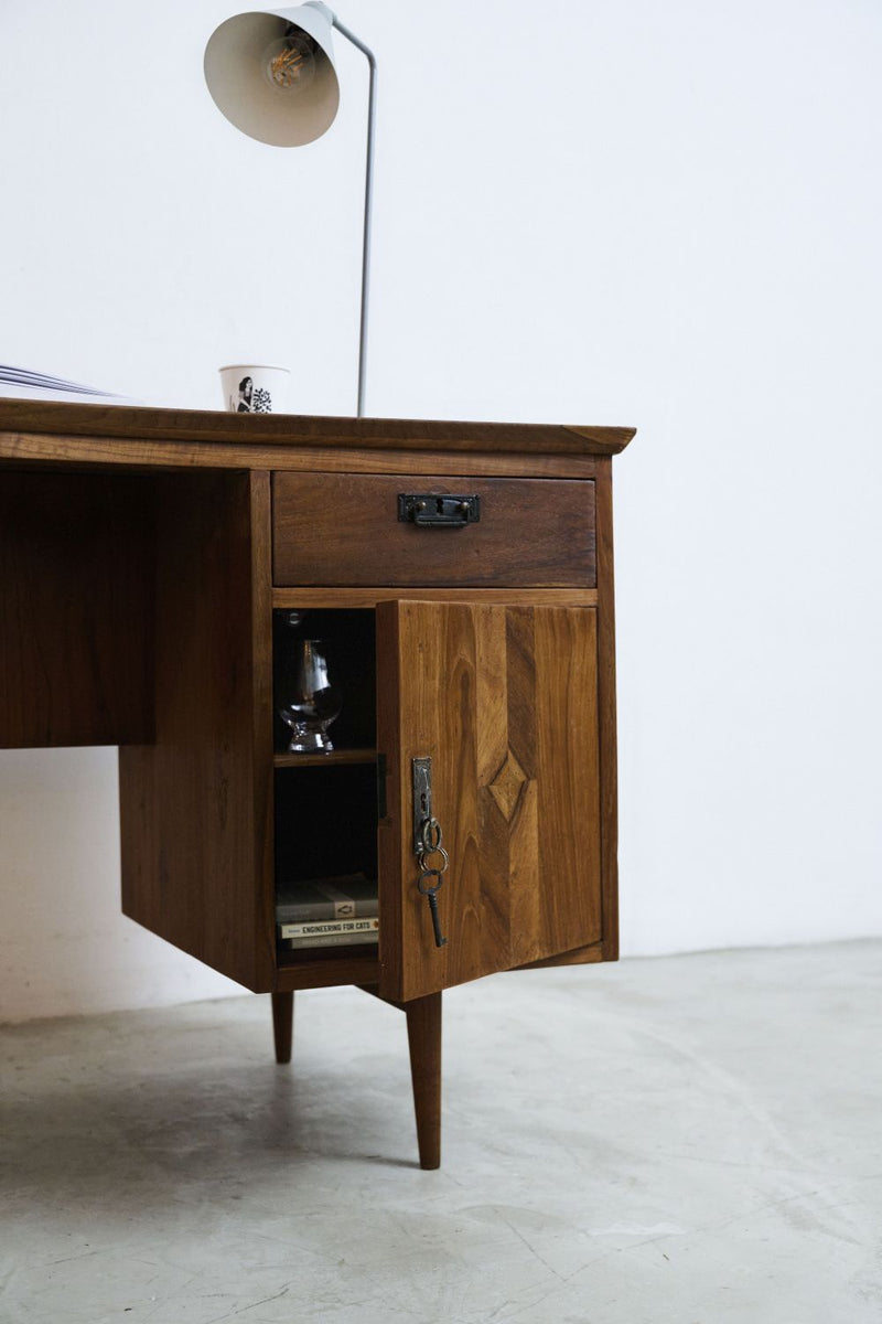 Midcentury Curved Desk - Journey East