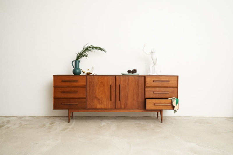 Midcentury Sideboard with 6 Drawers - Journey East