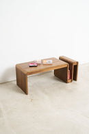 Coffee Table With Curved Magazine Rack - Journey East