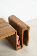 Coffee Table With Curved Magazine Rack - Journey East