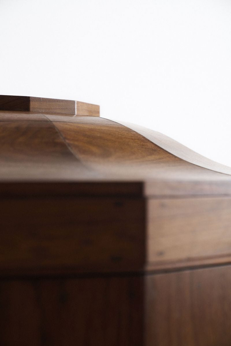 Art Deco Hexagonal Cabinet with Rosewood and Brass