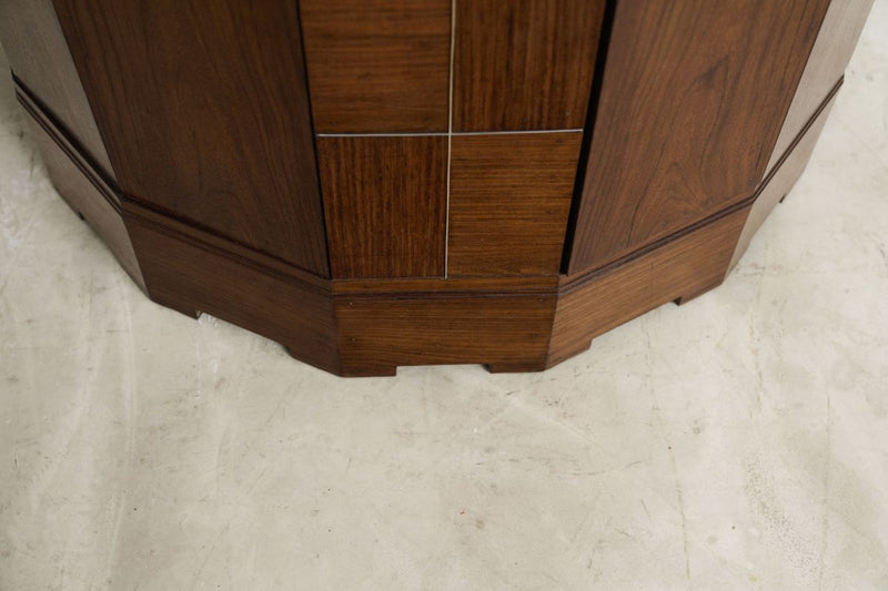 Art Deco Hexagonal Cabinet with Rosewood and Brass