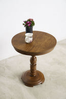 Round Side Table With Spiral Leg - Journey East