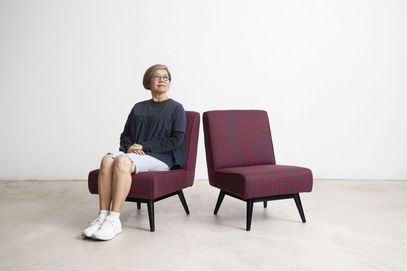 Retro Lounge Chair Red - Journey East