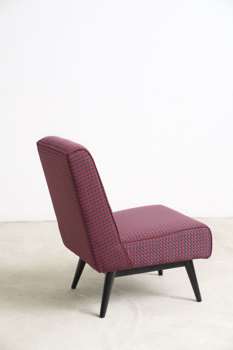 Retro Lounge Chair Red - Journey East