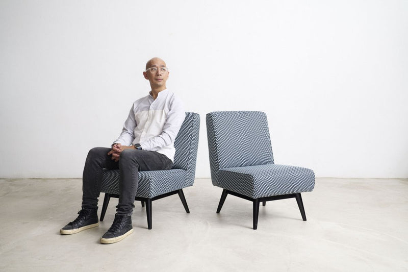 Retro Lounge Chair Blue - Journey East