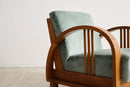 Art Deco Armchair Dusty Teal - Journey East
