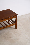 Midcentury Modern Coffee Table With Slatted Shelf - Coffee Tables - Designer Furniture Tan Boon Liat