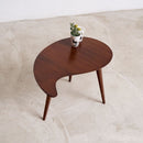 Midcentury Kidney Shaped Side Table Made From Teak Wood with Illustrated Cups on Top
