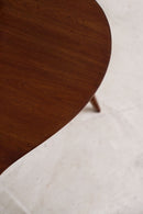 Midcentury Kidney Shaped Side Table Made From Teak Wood Close Up
