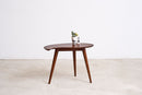 Midcentury Kidney Shaped Side Table Made From Teak Wood with Illustrated Cups on Top