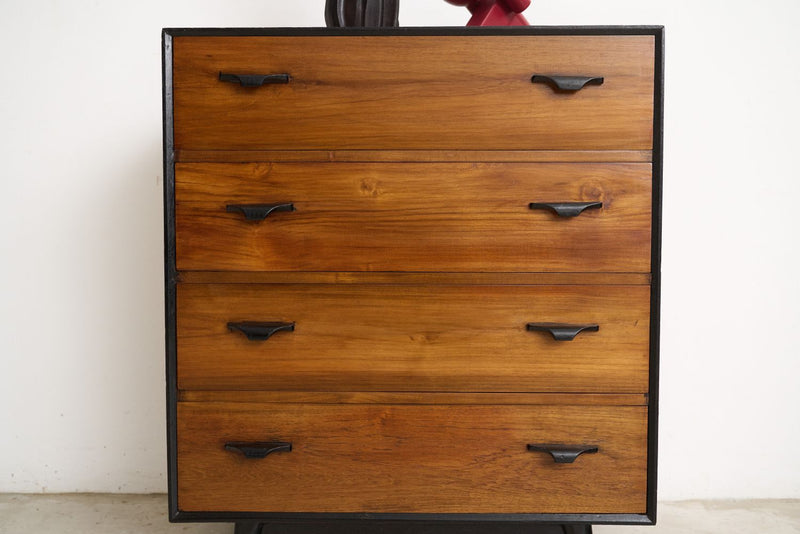 Midcentury Tallboy 4 Drawers - Journey East