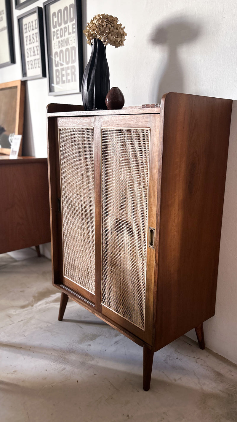 Rattan Door Shoe Cabinet