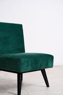 Retro Revival Slipper Chair Green - Arm Chairs, Recliners & Sleeper Chairs - Designer Furniture Tan Boon Liat