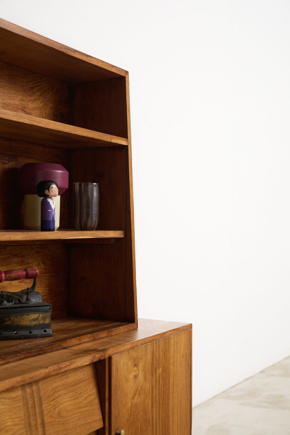 チェスト・キャビネット Antique Book open Shelf Caster Carved Bookcase - Oak Victorian Open Bookshelf - Yola Gray