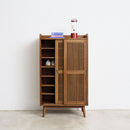 Shoe Cabinet with Slatted Doors - Journey East