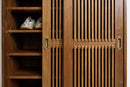 Shoe Cabinet with Slatted Doors - Journey East