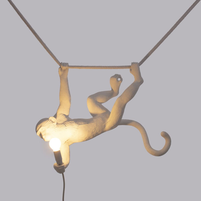 Seletti The Monkey Lamp Swing White - Journey East